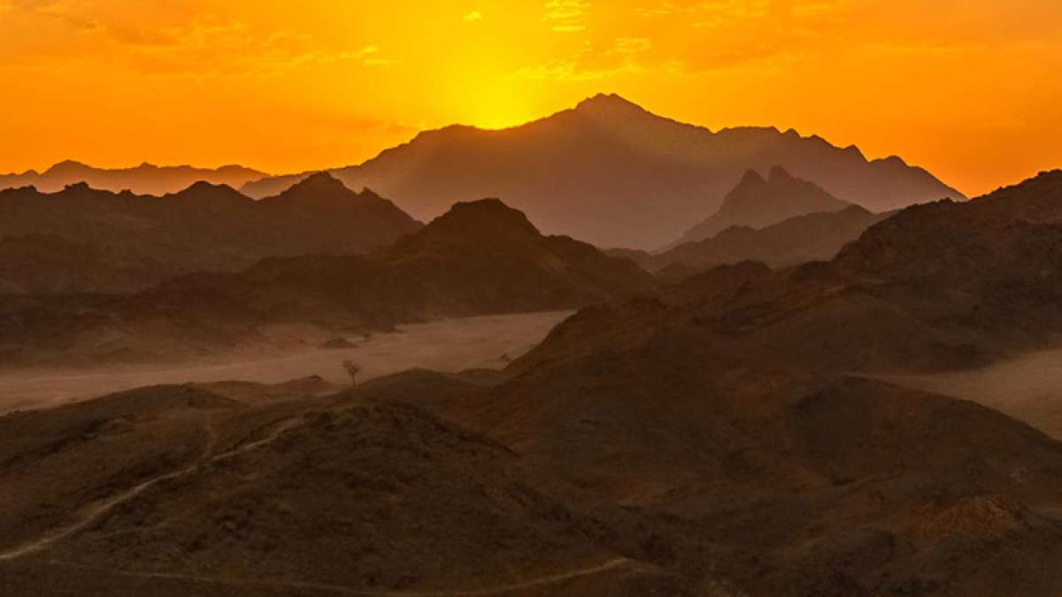 Sunset in the desert